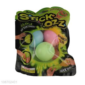 New arrival glow in the dark squeeze ball slow rising toy for kids