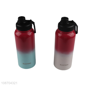 Wholesale double wall vaccum insulated water bottle with spill proof lid