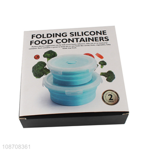 China products folding silicone food container <em>preservation</em> <em>box</em> for sale