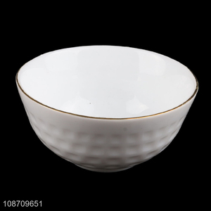 Low price round tableware gold-plated lace bowl for sale