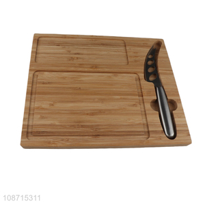 New product bamboo cutting <em>board</em> and stainless steel cheese knife set