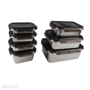 New product anti-bacterial 316 stainless steel fresh-keeping box food crisper