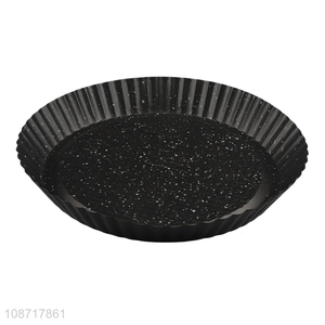 Factory price round non-stick stainless steel baking dish pizza pan