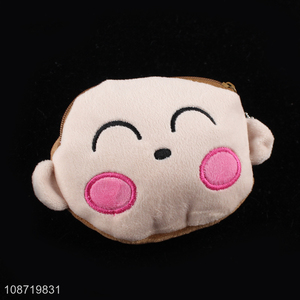 New product kawaii cartoon monkey plush coin bag coin purse for kids