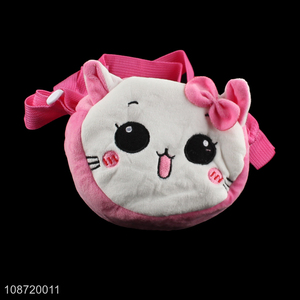 Online wholesale kawaii cartoon cat crossbody bag fluffy shoulder bag