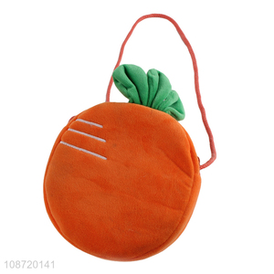 Online wholesale kawaii cartoon carrot crossbody <em>bag</em> fluffy shoulder <em>bag</em>