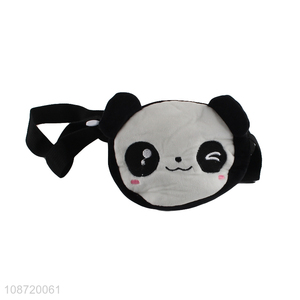 New product cute cartoon panda fluffy plush crossbody messenger bag