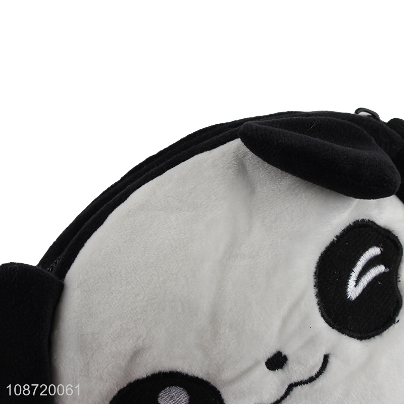 New product cute cartoon panda fluffy plush crossbody messenger bag