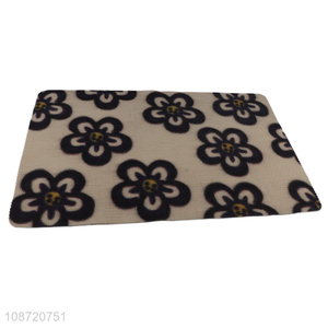 Good price rectangle flower pattern anti-slip <em>floor</em> <em>mat</em> door <em>mat</em> for sale