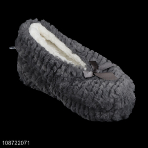 Hot selling women winter house slippers anti-slip fluffy bedroom slippers