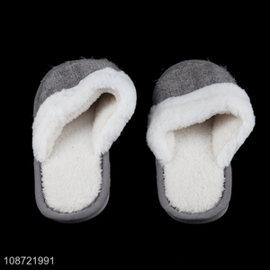 Hot selling women's winter soft anti-slip fleece lined house slippers