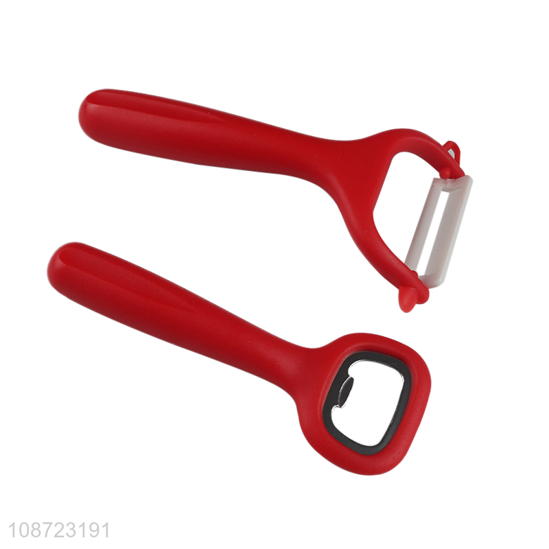 Wholesale 4pcs kitchen tools set kitchen scissors paring knife peeler opener