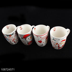 Good quality Christmas <em>ceramic</em> milk <em>cup</em> porcelain coffee mug with handle