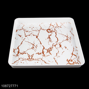 Hot sale square plastic tableware plate dish for home restaurant