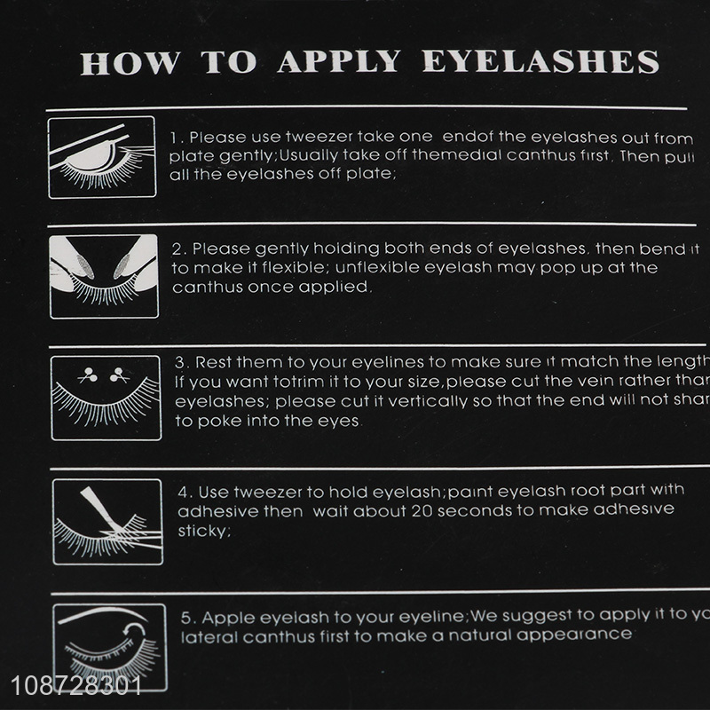 Latest products natural long lasting women fluffy false eyelashes set