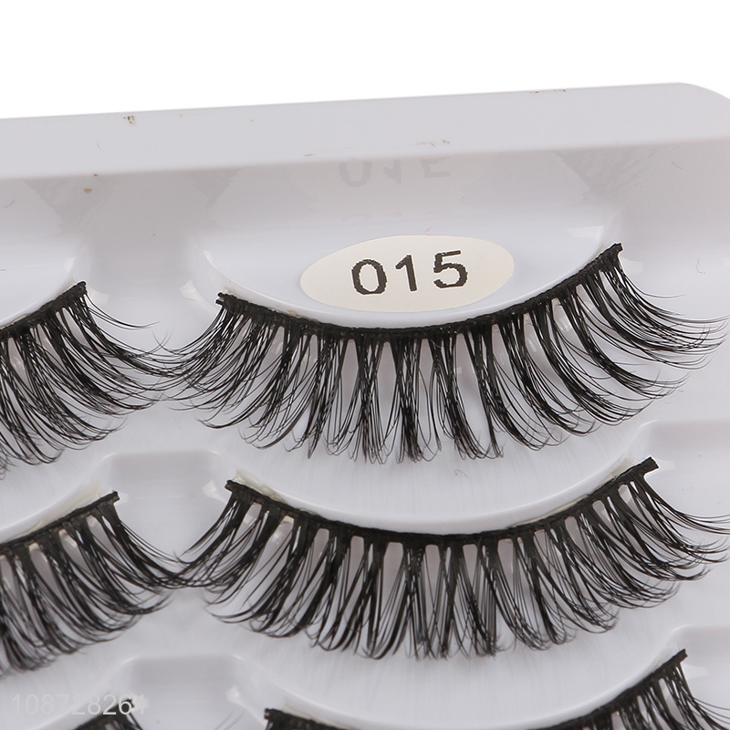 Best price long lasting natural girls 5d false eyelashes set for sale