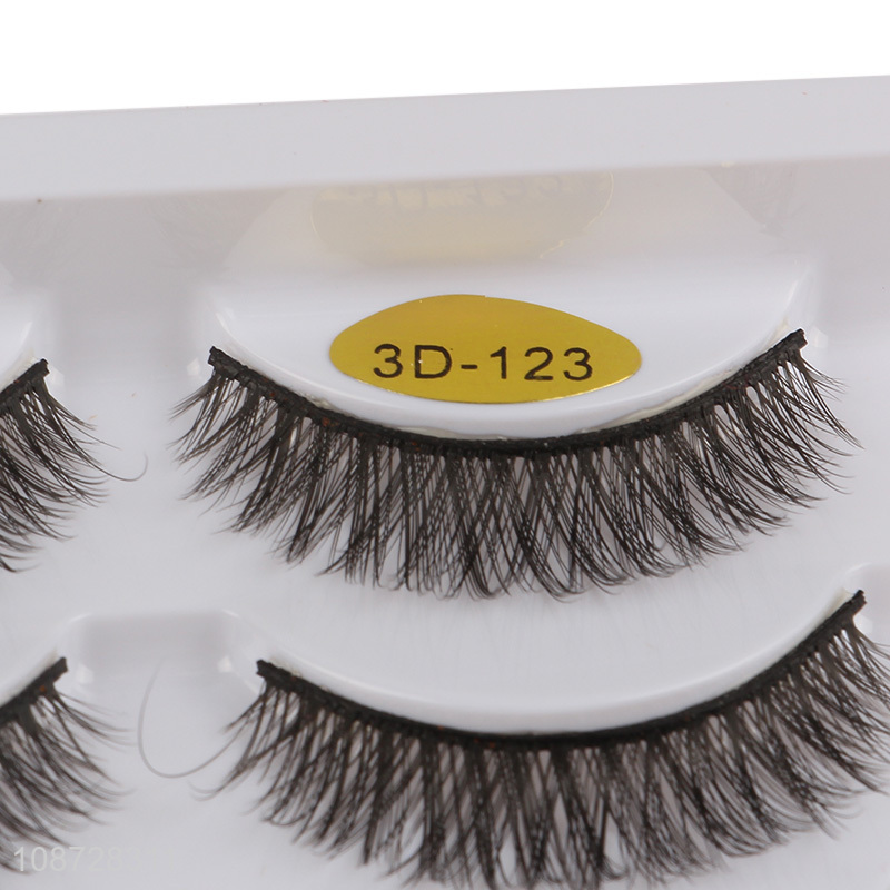 Factory price women natural 5d fluffy false eyelashes set for sale