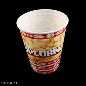 Good quality reusable plastic popcorn bucket popcorn container for movie night