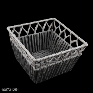Good quality multi-purpose natural hand-woven papyrus storage basket for pantry