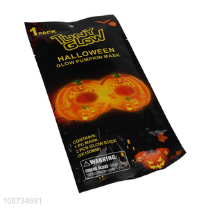 Yiwu factory halloween party decoration glowing pumpkin mask for sale