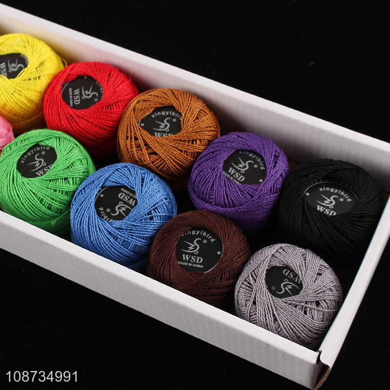Online wholesale 10g/pc crochet threads cotton yarn for knitting