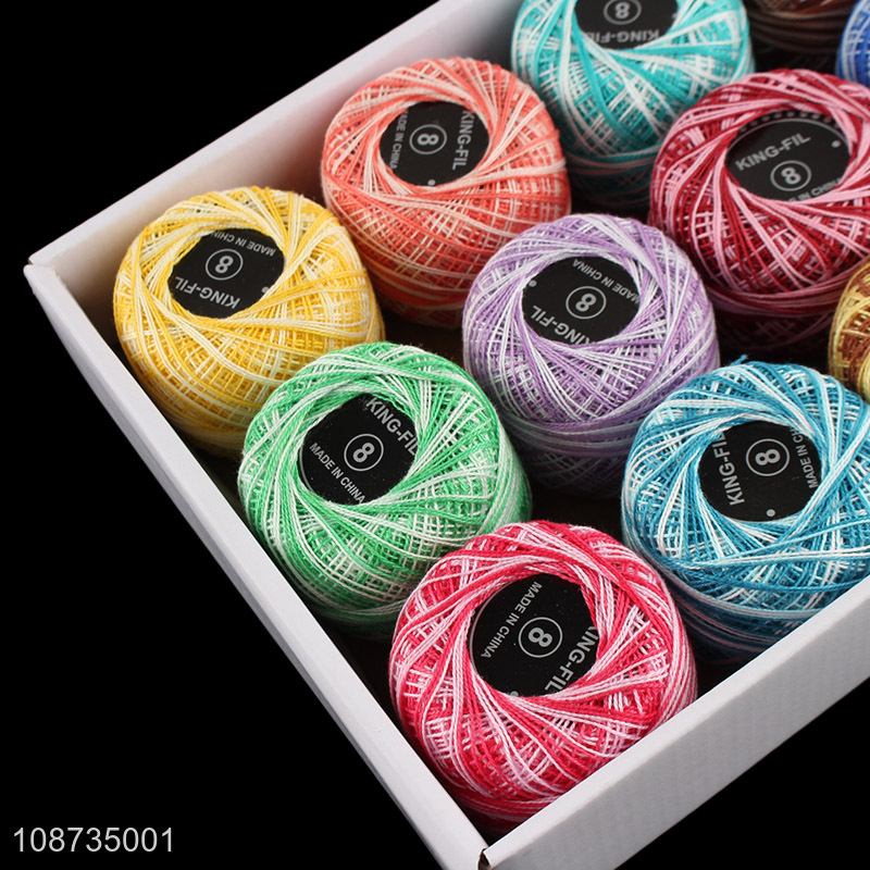 Wholesale 20g/pc bicolor cotton embroidery thread for cross stitch