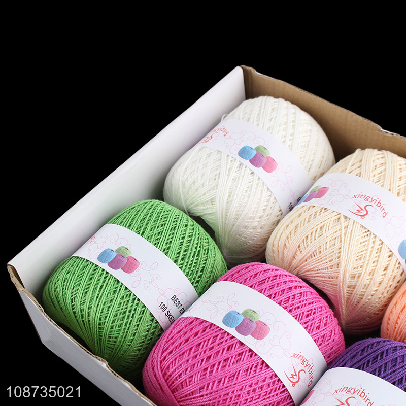 Hot selling 80g/pc crochet knitting yarn cotton embroidery threads