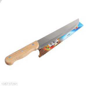 Factory supply 9 inch stainless steel paring knife with wooden handle