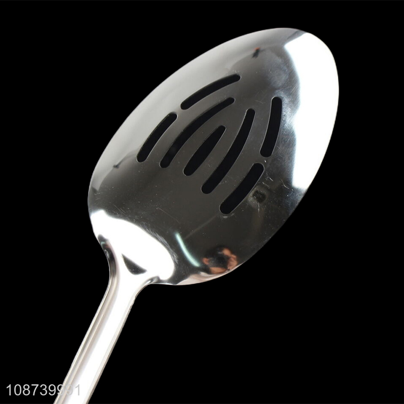 Most popular stainless steel kitchen basting spoon slotted spoon for sale