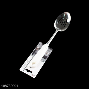 Most popular stainless steel kitchen basting spoon slotted spoon for sale