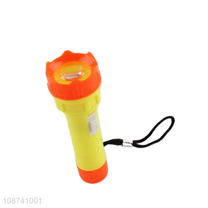 Online wholesale led <em>flashlight</em> with button battery kids glowing toy