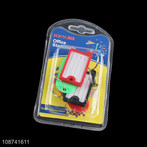 Good quality key rings plastic key label tags keychain for luggage