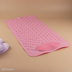 Good quality rectangle pink non-slip bath mat floor mat for sale