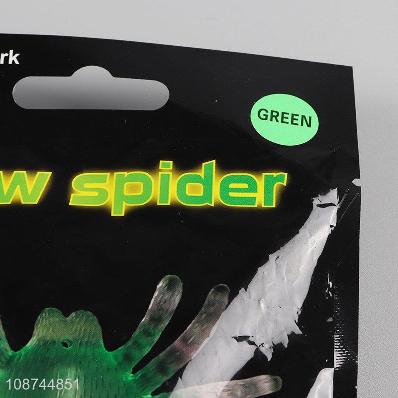 Best selling halloween party decoration glow in the dark toys glowing spider toys