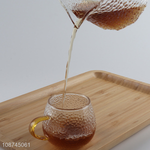 Hot selling hammered pattern <em>glass</em> coffee mug tea <em>cup</em> <em>glass</em> drinkware