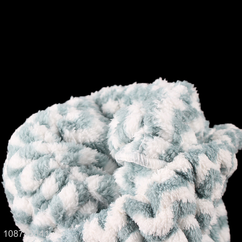 Factory supply hair drying cap quick drying bowknot hair towel wrap
