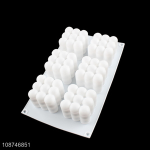 Hot selling 3D cube silicone candle molds chocolate mousse cake molds