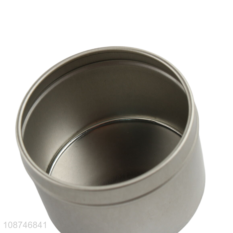 Wholesale empty candle holder metal candle tins with lid for candle making