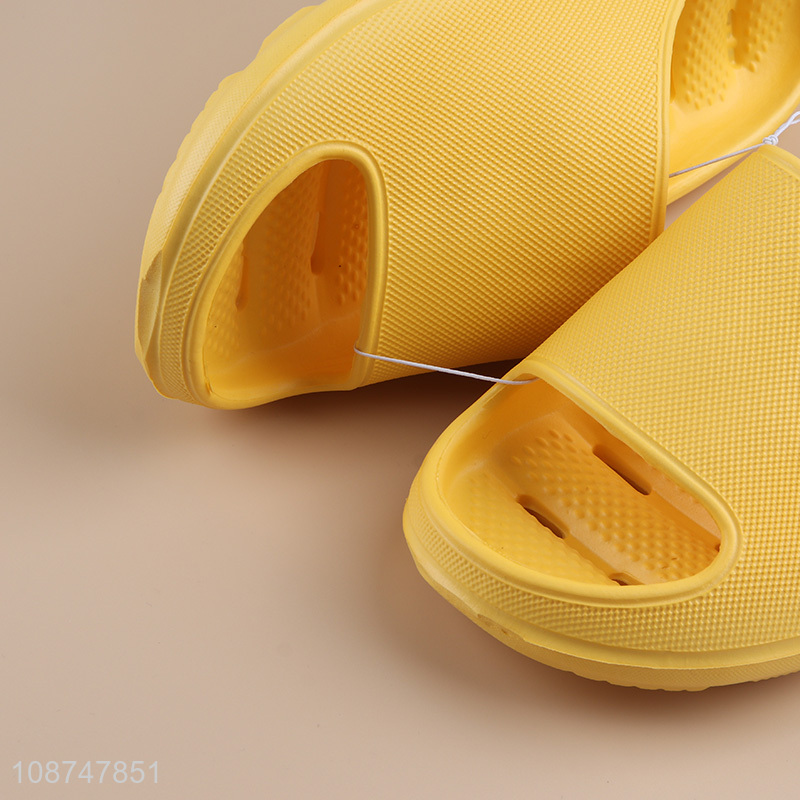 Top quality yellow non-slip bathroom slippers waterproof slippers for sale