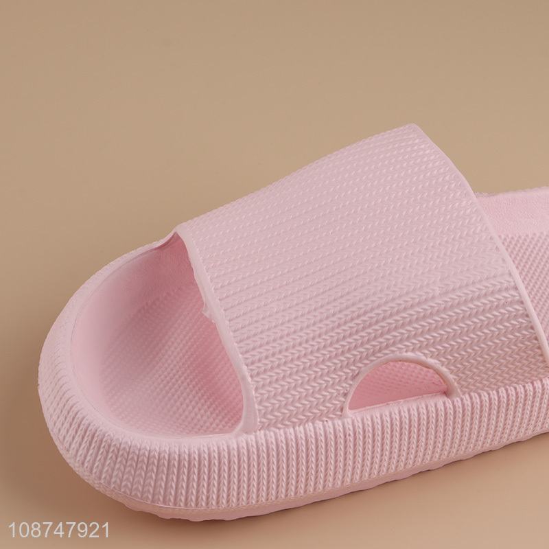 Good quality pink soft sole non-slip home slippers bath slippers for women