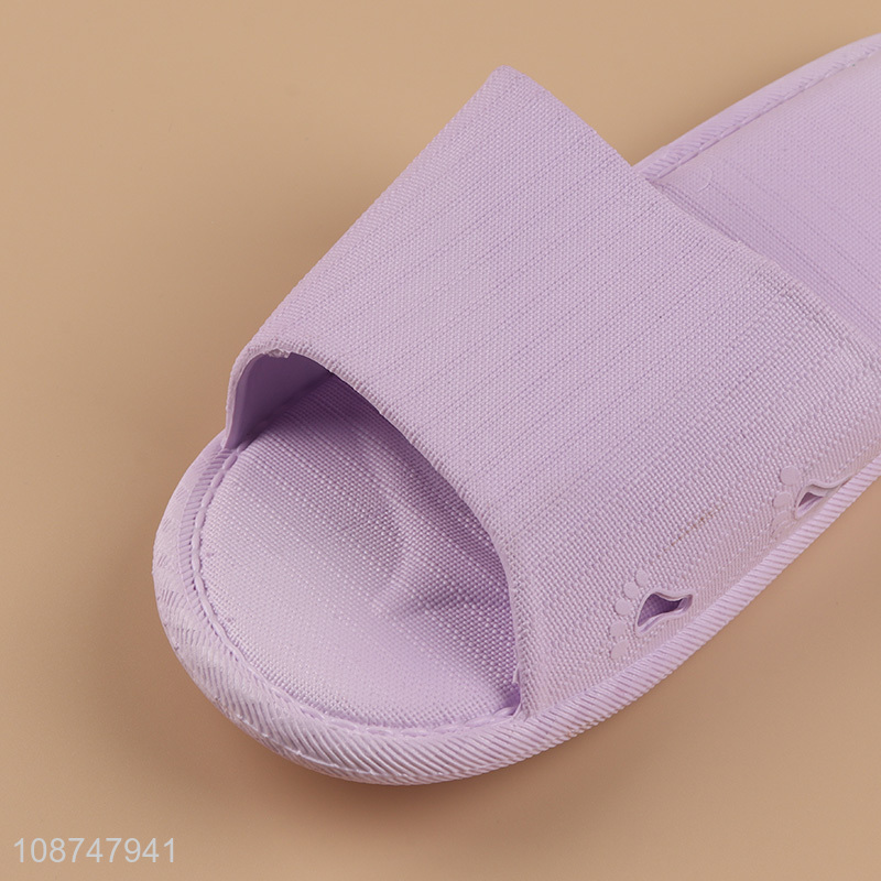 Yiwu market purple women indoor summer home slippers non-slip slippers wholesale