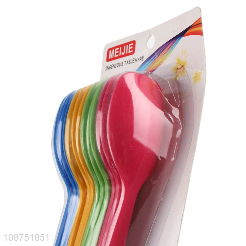 China wholesale 12-count colorful plastic tasting spoons dessert spoons
