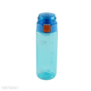 Wholesale 600ml portable plastic water bottle with <em>straw</em> for men and women