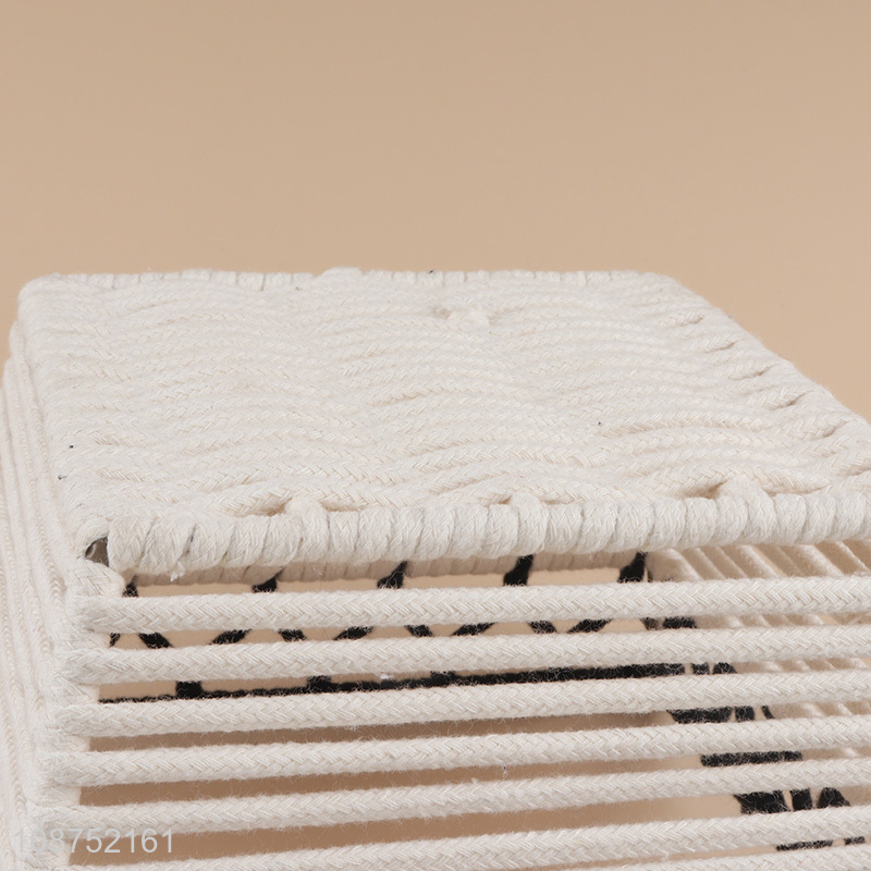 China imports cotton rope woven storage basket for shelves closet kitchen