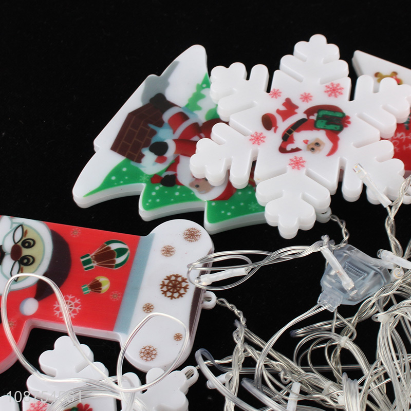 Wholesale Christmas lighting santa claus snowman pendants led string lights