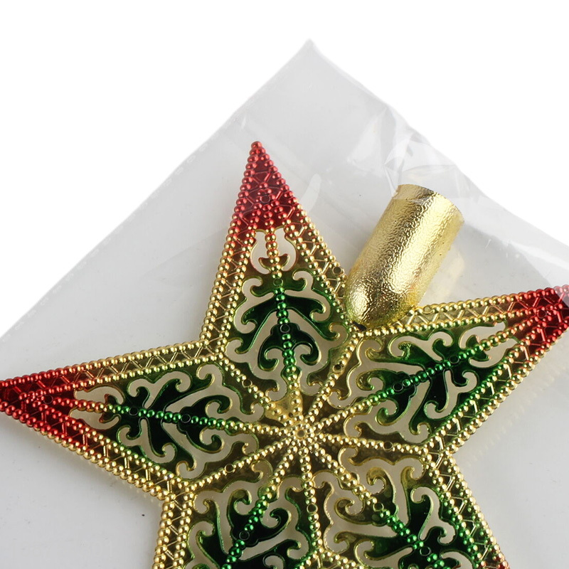 Factory wholesale glitter Christmas tree topper star for holiday decoration