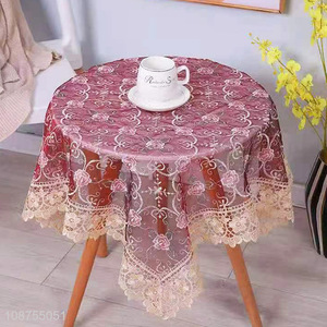 Best sale square delicate embroidered table cloth table cover wholesale