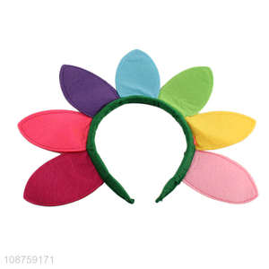 New product cute colorful flower headband hair hoop photo props for kids
