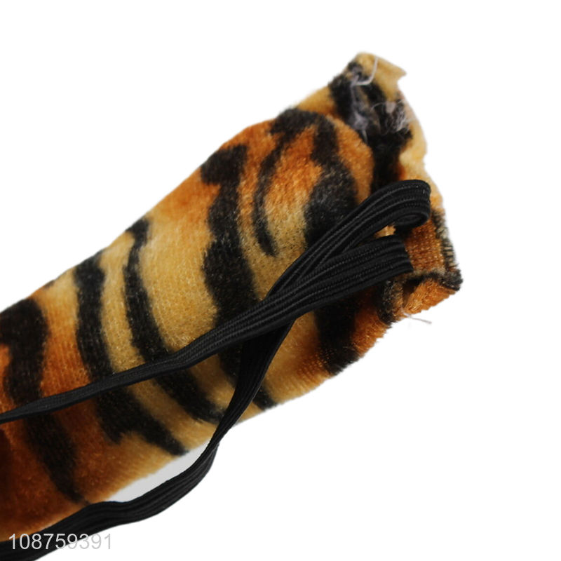 Good quality Halloween tiger cosplay costume set headband bow tie tail set