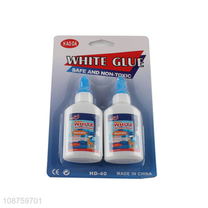 Top selling non-toxic 2pcs white liquid <em>glue</em> for school office